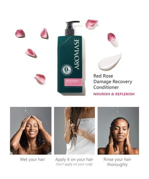 Dầu xả phục hồi tóc khô xơ AROMASE Red Rose Damage Recovery Conditioner 400ml