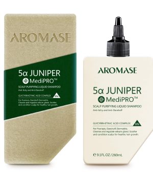 Tẩy tế bào chết da đầu chuyên sâu AROMASE MediPRO 5α Juniper Scalp Purifying Liquid Shampoo 80ml