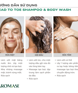 Dầu gội, sữa tắm, rửa mặt 3 IN 1 AROMASE 5α Juniper Head-To-Toe Shampoo & Body Wash 260ml